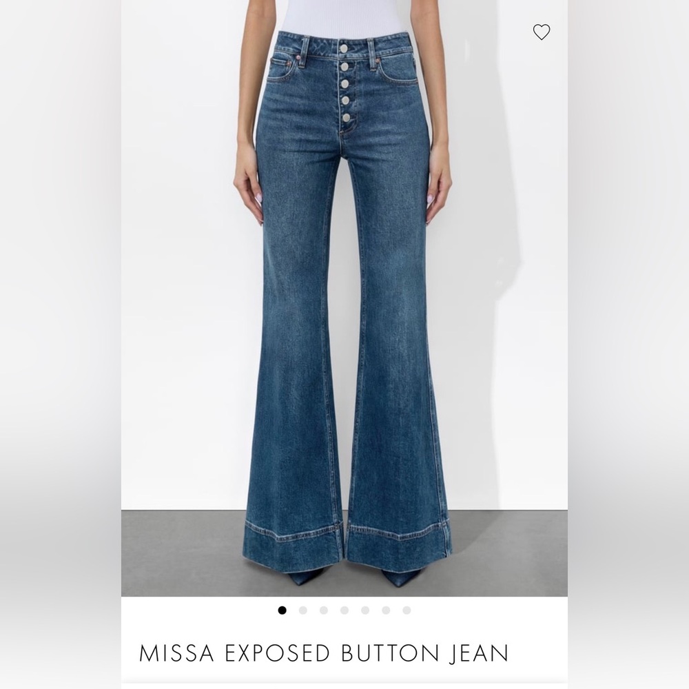 Alice & Olivia Missa Exposed Button Jean
